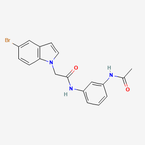 molecular formula C18H16BrN3O2 B14934302 N-[3-(acetylamino)phenyl]-2-(5-bromo-1H-indol-1-yl)acetamide 