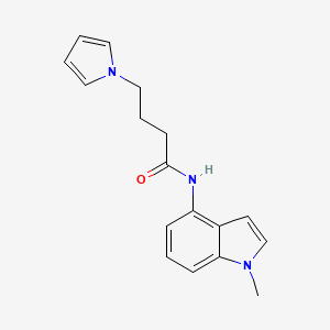 molecular formula C17H19N3O B14934319 N-(1-methyl-1H-indol-4-yl)-4-(1H-pyrrol-1-yl)butanamide 