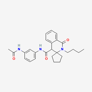 molecular formula C26H31N3O3 B14934568 N-[3-(acetylamino)phenyl]-2'-butyl-1'-oxo-1',4'-dihydro-2'H-spiro[cyclopentane-1,3'-isoquinoline]-4'-carboxamide 