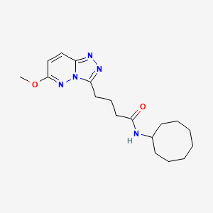 molecular formula C18H27N5O2 B14934574 N-cyclooctyl-4-(6-methoxy[1,2,4]triazolo[4,3-b]pyridazin-3-yl)butanamide 