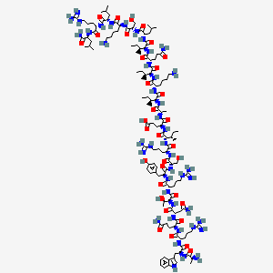 molecular formula C133H227N43O33 B1493469 Myostatin inhibitory peptide 7 CAS No. 1621169-52-5