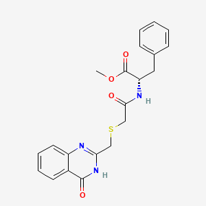 molecular formula C21H21N3O4S B14934750 methyl N-({[(4-hydroxyquinazolin-2-yl)methyl]sulfanyl}acetyl)-L-phenylalaninate 