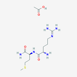 molecular formula C13H28N6O4S B1493488 H-Arg-met-NH2 acetate salt 