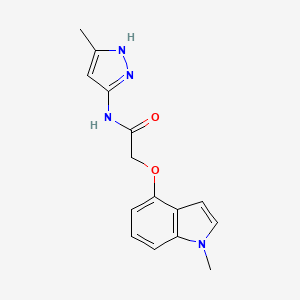 molecular formula C15H16N4O2 B14935049 2-[(1-methyl-1H-indol-4-yl)oxy]-N-(5-methyl-1H-pyrazol-3-yl)acetamide 