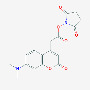 molecular formula C17H16N2O6 B149351 7-Dimethylaminocoumarin-4-acetic acid succinimidyl ester CAS No. 96686-59-8