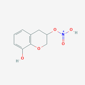 molecular formula C9H10NO5+ B1493546 hydroxy-[(8-hydroxy-3,4-dihydro-2H-chromen-3-yl)oxy]-oxoazanium 