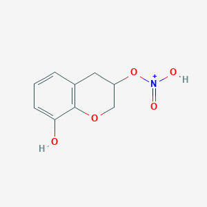 molecular formula C9H10NO5+ B1493546 Nitric acid 8-hydroxychroman-3-yl ester 