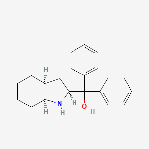 molecular formula C21H25NO B1493548 (3abeta,7abeta)-Octahydro-alpha,alpha-diphenyl-1H-indole-2alpha-methanol 
