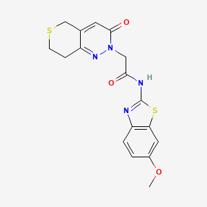 molecular formula C17H16N4O3S2 B14935490 N-(6-methoxy-1,3-benzothiazol-2-yl)-2-(3-oxo-3,5,7,8-tetrahydro-2H-thiopyrano[4,3-c]pyridazin-2-yl)acetamide 
