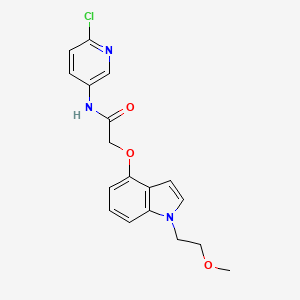 molecular formula C18H18ClN3O3 B14935499 N-(6-chloropyridin-3-yl)-2-{[1-(2-methoxyethyl)-1H-indol-4-yl]oxy}acetamide 