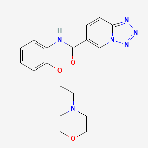 molecular formula C18H20N6O3 B14935607 N-{2-[2-(morpholin-4-yl)ethoxy]phenyl}tetrazolo[1,5-a]pyridine-6-carboxamide 