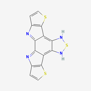 molecular formula C14H6N4S3 B1493563 4,5:9,8-Bis(epithioetheno)-6,7-dihydro-2-thia-1,3,6,7-tetraaza-2H-trindene 