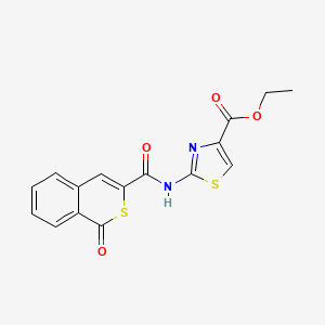 molecular formula C16H12N2O4S2 B14935723 Ethyl 2-{[(1-oxo-1H-isothiochromen-3-YL)carbonyl]amino}-1,3-thiazole-4-carboxylate 