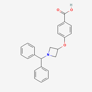 molecular formula C23H21NO3 B1493591 4-[(1-Benzhydrylazetidin-3-yl)oxy]benzoic acid 