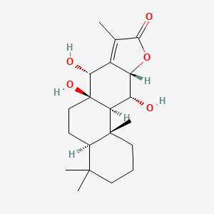 molecular formula C20H30O5 B1493594 (4Ar,6aR,7R,10aS,11R,11aR,11bR)-6a,7,11-trihydroxy-4,4,8,11b-tetramethyl-1,2,3,4a,5,6,7,10a,11,11a-decahydronaphtho[2,1-f][1]benzofuran-9-one CAS No. 866556-16-3