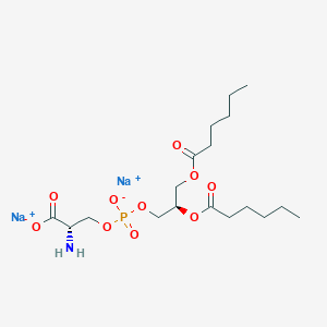 molecular formula C18H33NNaO10P B1493596 Sodium (S)-2-amino-3-((((R)-2,3-bis(hexanoyloxy)propoxy)oxidophosphoryl)oxy)propanoate CAS No. 321862-85-5