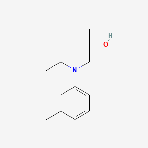 1-{[Ethyl(3-methylphenyl)amino]methyl}cyclobutan-1-ol