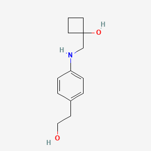 1-({[4-(2-Hydroxyethyl)phenyl]amino}methyl)cyclobutan-1-ol