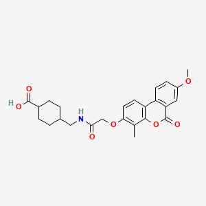molecular formula C25H27NO7 B14936284 trans-4-[({[(8-methoxy-4-methyl-6-oxo-6H-benzo[c]chromen-3-yl)oxy]acetyl}amino)methyl]cyclohexanecarboxylic acid 