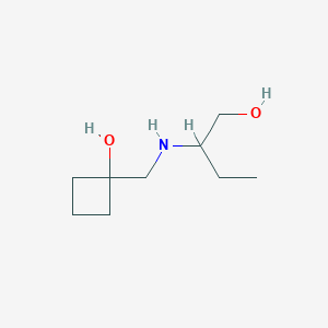 1-{[(1-Hydroxybutan-2-yl)amino]methyl}cyclobutan-1-ol