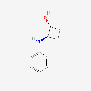 molecular formula C10H13NO B1493640 trans-2-(Phenylamino)cyclobutan-1-ol CAS No. 2166226-76-0