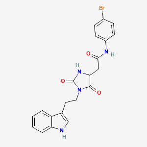 molecular formula C21H19BrN4O3 B14936447 N-(4-bromophenyl)-2-{1-[2-(1H-indol-3-yl)ethyl]-2,5-dioxoimidazolidin-4-yl}acetamide 