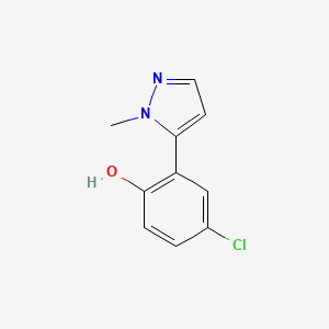 molecular formula C10H9ClN2O B1493645 4-Chloro-2-(1-methyl-1H-pyrazol-5-yl)phenol CAS No. 36141-23-8