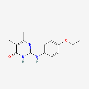 molecular formula C14H17N3O2 B1493646 2-[(4-ethoxyphenyl)amino]-5,6-dimethylpyrimidin-4(3H)-one CAS No. 932279-51-1