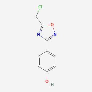 molecular formula C9H7ClN2O2 B1493647 4-(5-Chloromethyl-[1,2,4]oxadiazol-3-yl)-phenol CAS No. 5509-32-0