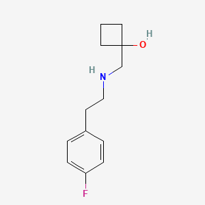 1-({[2-(4-Fluorophenyl)ethyl]amino}methyl)cyclobutan-1-ol