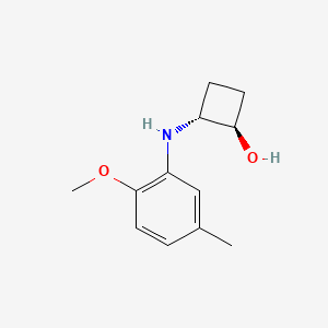trans-2-[(2-Methoxy-5-methylphenyl)amino]cyclobutan-1-ol