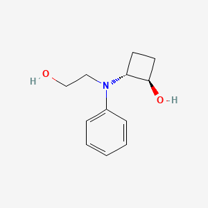 molecular formula C12H17NO2 B1493654 trans-2-[(2-Hydroxyethyl)(phenyl)amino]cyclobutan-1-ol CAS No. 2150888-52-9