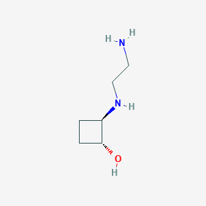 molecular formula C6H14N2O B1493655 trans-2-[(2-Aminoethyl)amino]cyclobutan-1-ol CAS No. 2161834-80-4