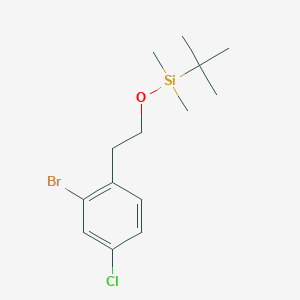 molecular formula C14H22BrClOSi B1493658 [2-(2-Bromo-4-chlorophenyl)ethoxy](tert-butyl)dimethylsilane CAS No. 1858270-47-9