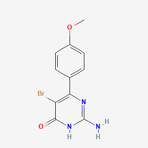 2-amino-5-bromo-6-(4-methoxyphenyl)pyrimidin-4(3H)-one