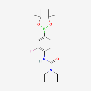 1,1-Diethyl-3-(2-fluoro-4-(4,4,5,5-tetramethyl-1,3,2-dioxaborolan-2-yl)phenyl)urea