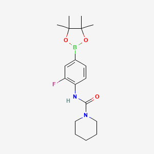 N-(2-Fluoro-4-(4,4,5,5-tetramethyl-1,3,2-dioxaborolan-2-yl)phenyl)piperidine-1-carboxamide