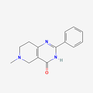 6-methyl-2-phenyl-3H,4H,5H,6H,7H,8H-pyrido[4,3-d]pyrimidin-4-one