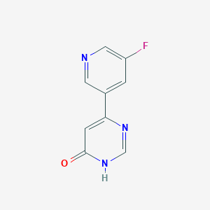 molecular formula C9H6FN3O B1493677 6-(5-Fluoropyridin-3-yl)pyrimidin-4-ol CAS No. 1690864-85-7