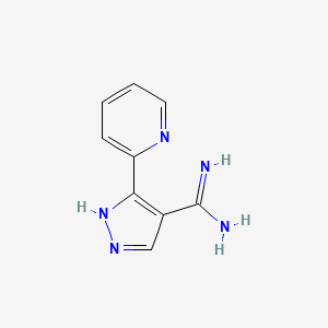 3-(pyridin-2-yl)-1H-pyrazole-4-carboximidamide