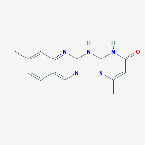 2-[(4,7-dimethylquinazolin-2-yl)amino]-6-methylpyrimidin-4(3H)-one