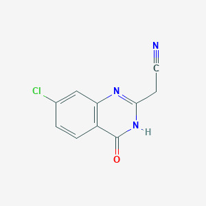 (7-Chloro-4-oxo-3,4-dihydroquinazolin-2-yl)acetonitrile