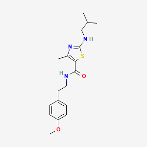 molecular formula C18H25N3O2S B14937198 N-[2-(4-methoxyphenyl)ethyl]-4-methyl-2-[(2-methylpropyl)amino]-1,3-thiazole-5-carboxamide 