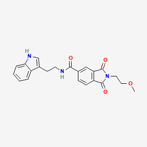 molecular formula C22H21N3O4 B14937222 N-[2-(1H-indol-3-yl)ethyl]-2-(2-methoxyethyl)-1,3-dioxo-2,3-dihydro-1H-isoindole-5-carboxamide 