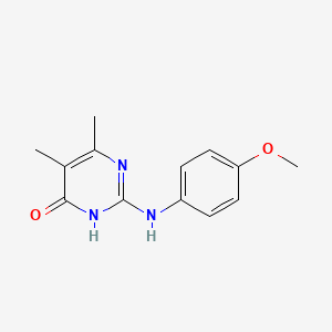 molecular formula C13H15N3O2 B1493736 2-[(4-methoxyphenyl)amino]-5,6-dimethylpyrimidin-4(3H)-one CAS No. 1240678-56-1