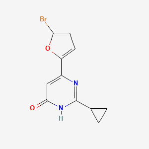 molecular formula C11H9BrN2O2 B1493741 6-(5-Bromofuran-2-yl)-2-cyclopropylpyrimidin-4-ol CAS No. 2098010-49-0