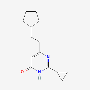molecular formula C14H20N2O B1493748 6-(2-Cyclopentylethyl)-2-cyclopropylpyrimidin-4-ol CAS No. 2097966-09-9