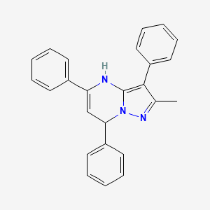 molecular formula C25H21N3 B1493756 2-Methyl-3,5,7-triphenyl-4,7-dihydropyrazolo[1,5-a]pyrimidine CAS No. 1379811-42-3