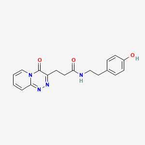 molecular formula C18H18N4O3 B14937576 N-[2-(4-hydroxyphenyl)ethyl]-3-(4-oxo-4H-pyrido[2,1-c][1,2,4]triazin-3-yl)propanamide 