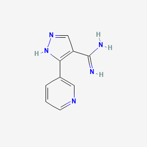 3-(pyridin-3-yl)-1H-pyrazole-4-carboximidamide